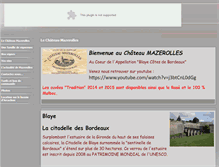 Tablet Screenshot of chateaumazerolles.com